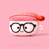 Funny Pink Sushi Silicone AirPods Case 5″ - Cute Design